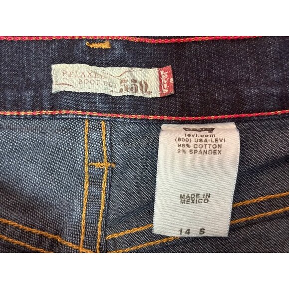 LEVI'S 550 RELAXED BOOT CUT WOMENS JEANS SIZE 14 SHORT 28.5IN WESTERN BOHO STRET - Picture 6 of 8